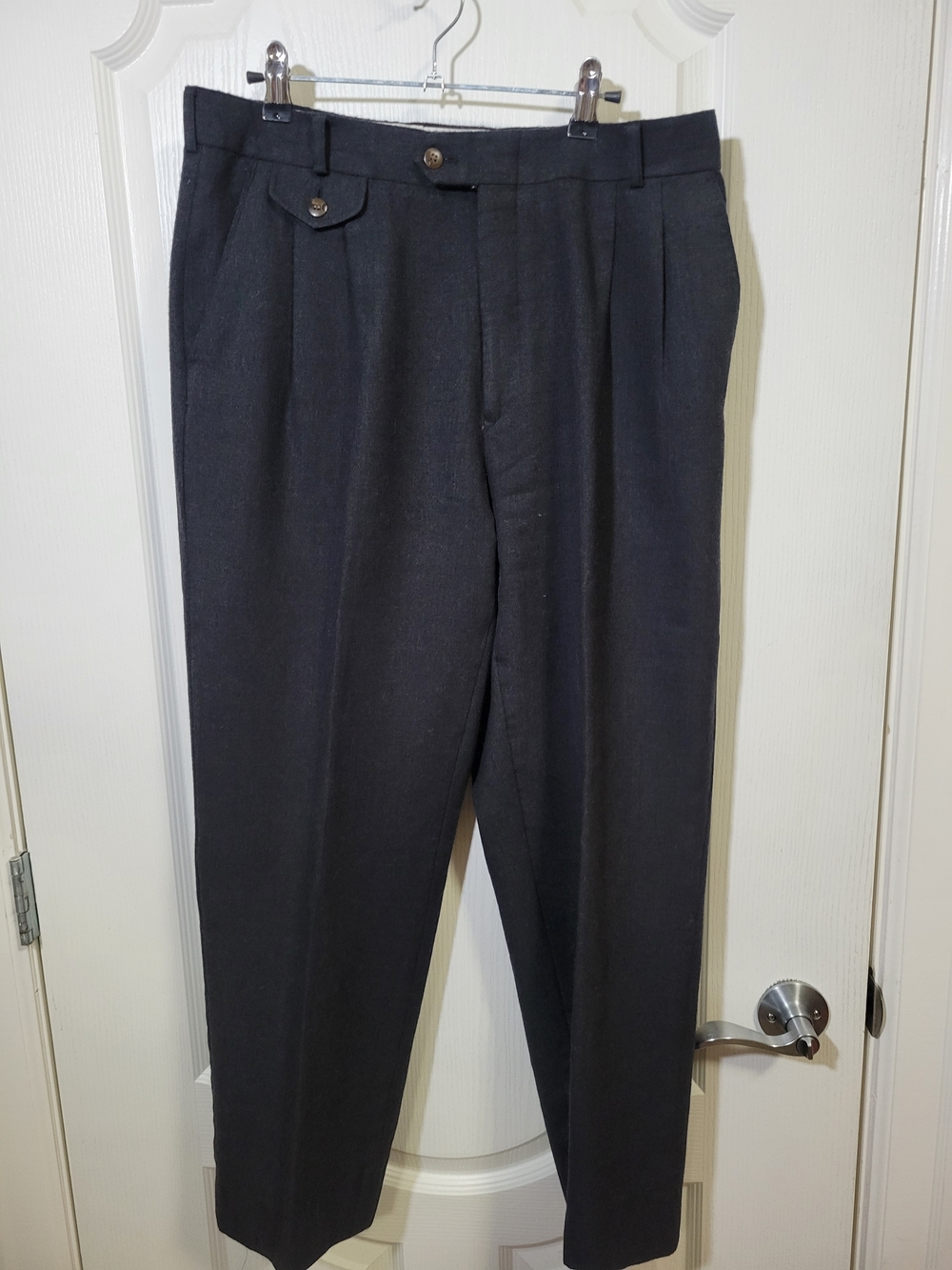 Boulevard Club Vintage Virgin Wool Pleated Pants Mens Sz 34